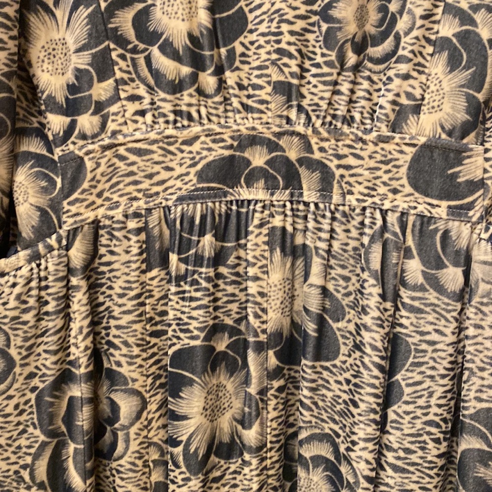 Vivienne Tam Vintage Lotus Flower Velvet Coat Dress - Picture 4 of 7